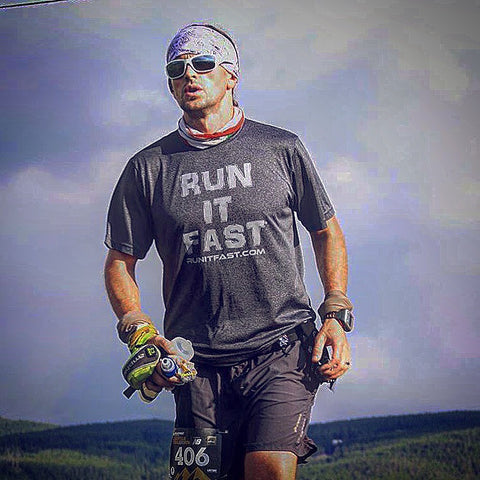 Run It Fast® Men's Graphite Heather (Dark Gray) Tech Shirt