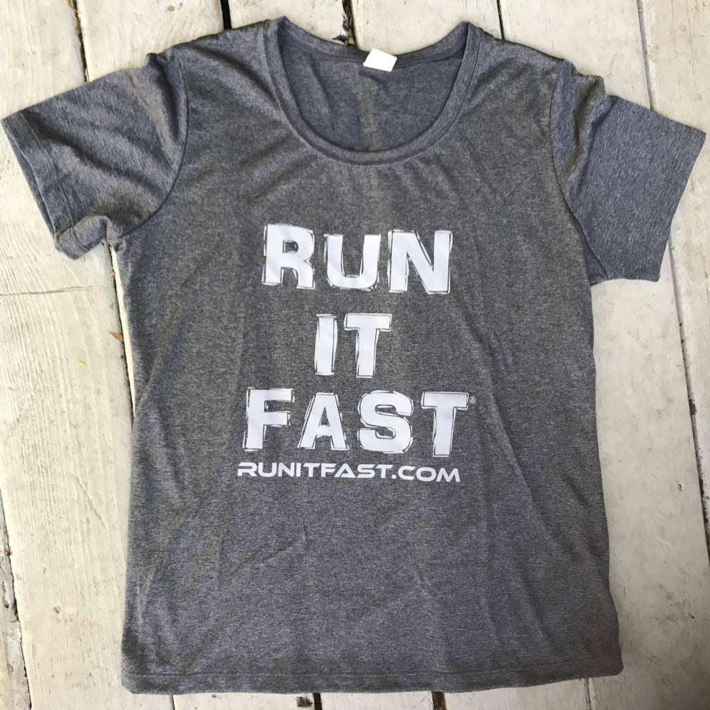 Run It Fast® Women's Graphite Heather (Dark Gray) Tech Shirt