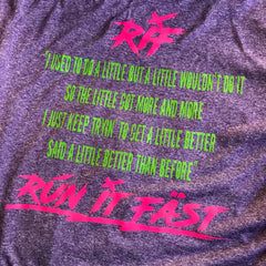 Run It Fast® Women's Purple Heather HULK FIRE Tech Shirt
