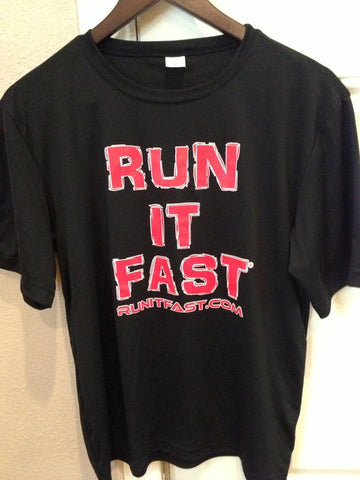 Run It Fast® Black Sport Tek Short Sleeve Club Tech Shirt