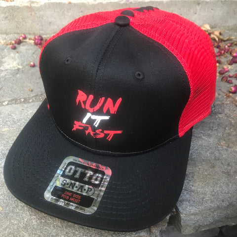 Run It Fast® Otto SnapBack Red & Black Hat