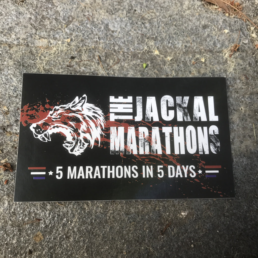 The Jackal Marathons 'Five in Five' Stickers