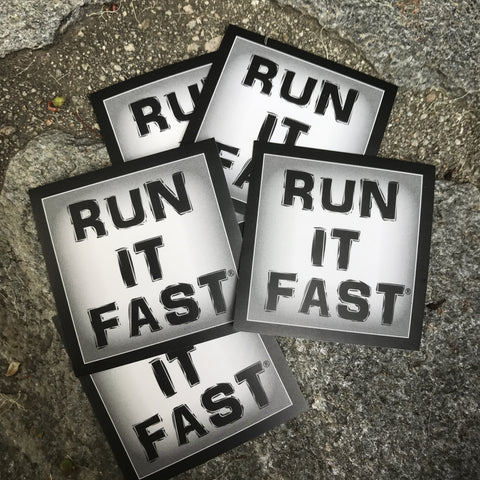 Run It Fast Original Logo 2"x2" Stickers (Lot of 5)
